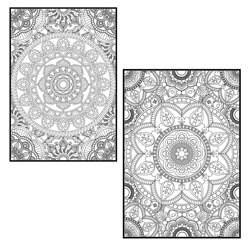 Mandala Collage Coloring Pages for Adults PROCREATE ...