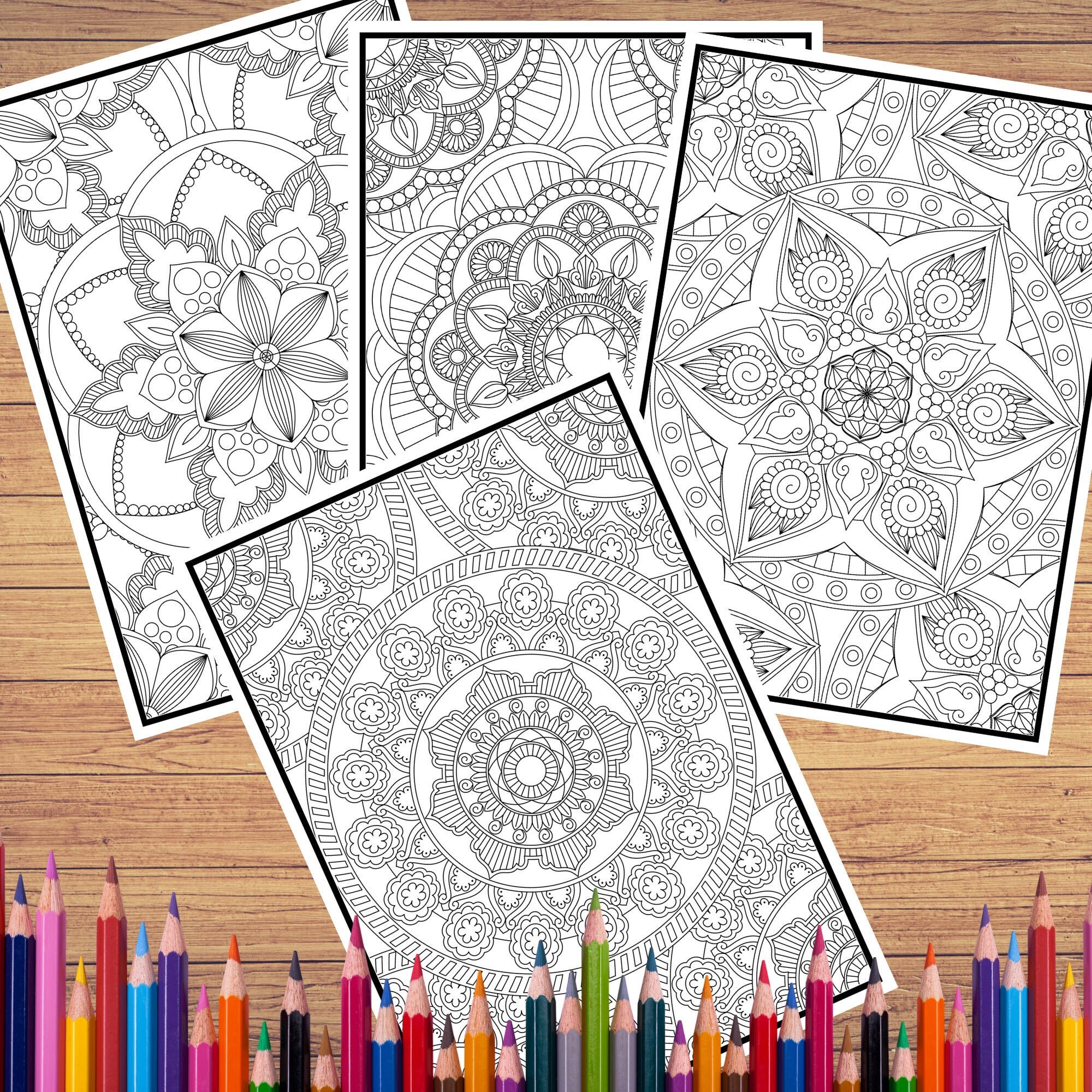 Spiral Bound Eclectic Coloring Book for Everyone, Adults and Kids 32 Unique  Designs to Color 
