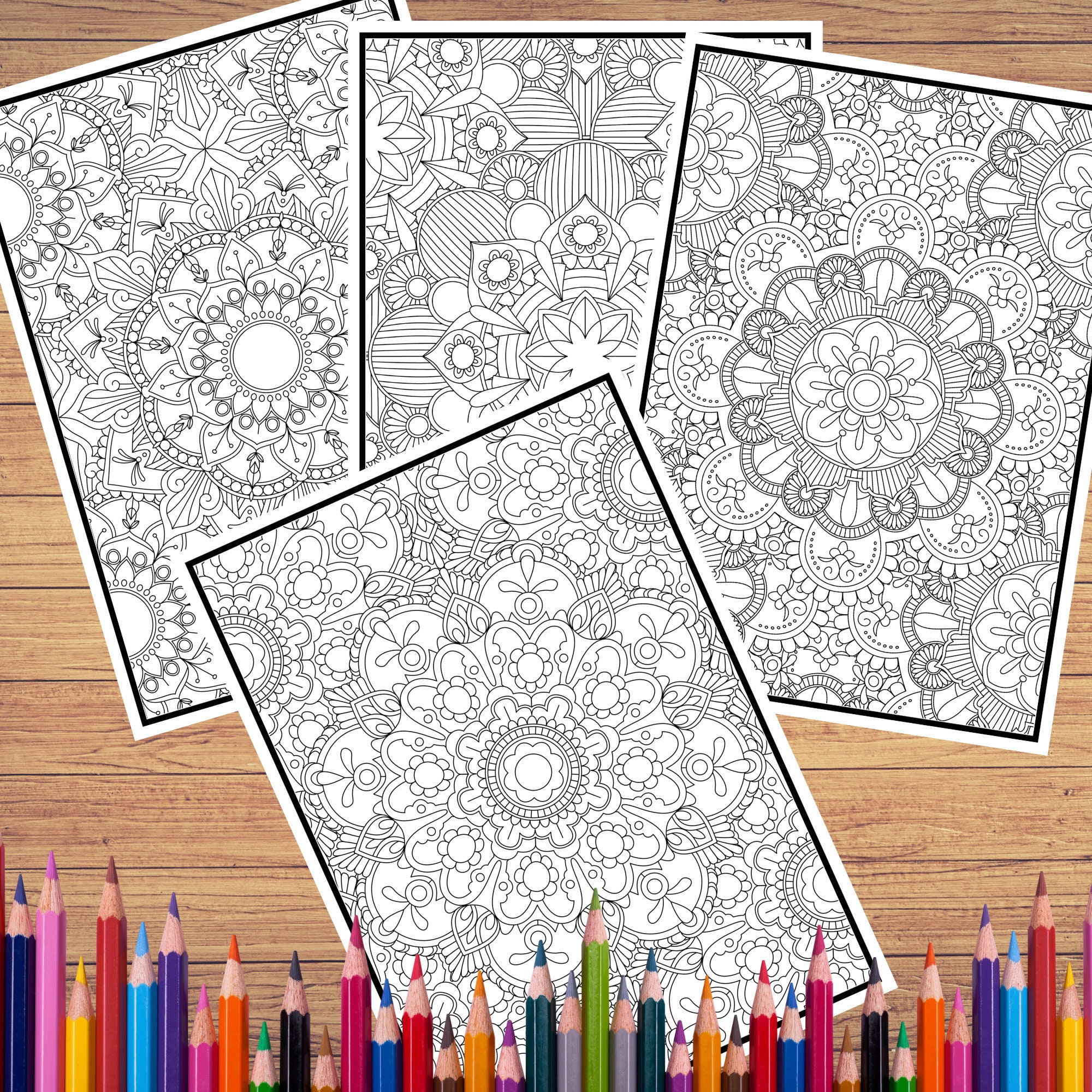 Download Mandala Coloring Pages For Adults Vol 6 Procreate Version Etsy
