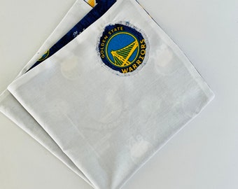 Golden State Warriors Cotton Pocket Squared & a matching mouth mask