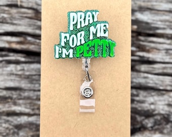 Grappige verwisselbare badgehaspel Acryl ID-houder voor verpleegkundigen Leraren Kantoorpersoneel Intrekbare Snarky werkaccessoire Sarcastische badgeclip