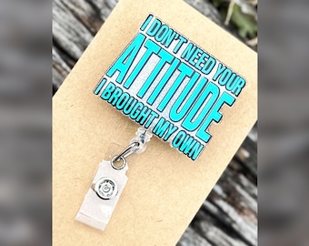 Funny Badge Reel Retractable ID Badge Holder Nursing Badge Reel Teacher Badge Clip Office Badge Reel Badge Reel for Work Gift for Coworker