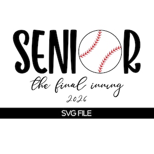 Senior Baseball SVG Senior Night 2026 Baseball SVG Class Of 2026 Senior Baseball Design For Cricut Silhouette Digital Cut File