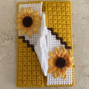 Estuche de pañuelos con diseño de girasol