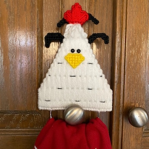 Im-Peckable Chicken Over Knob Towel Ring