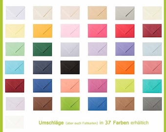 25 envelopes C8 57 x 81 mm - color of your choice - please tell us your color(s).