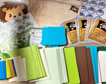 Craft kit for boys - gift set, invitation cards and more