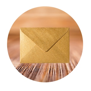 25 kleine Briefumschläge in Gold für deinen Adventskalender
