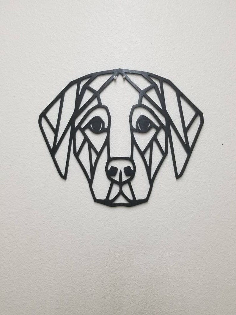 Geometric Dog Head Wall Decor Dog Head Wall Hanging Wall Etsy