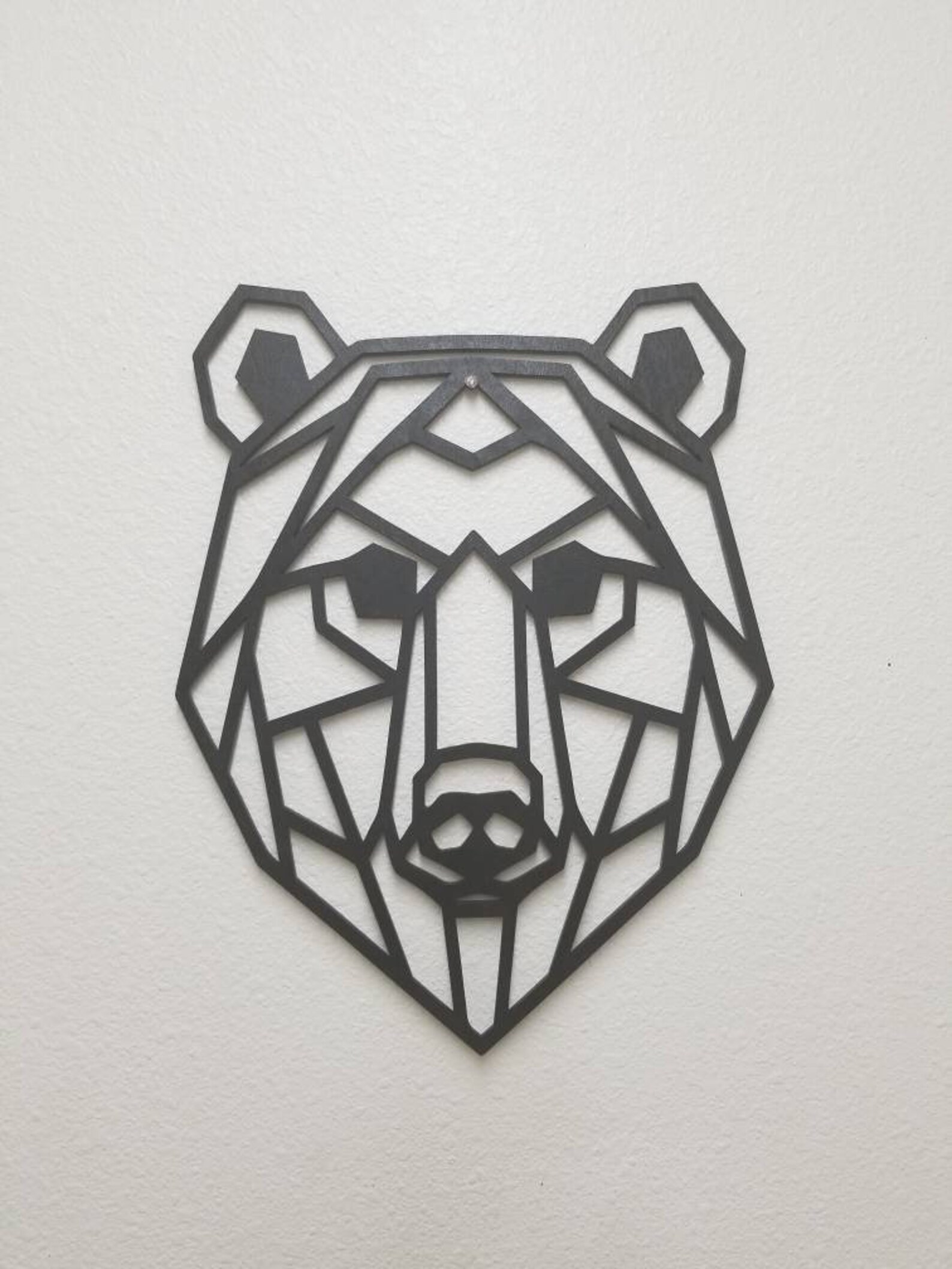 Geometric Bear Wall Art Bear Wall Decor Nursery Decor Etsy