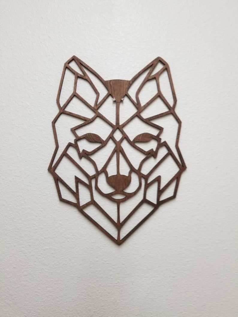 Geometric Wolf Wall Art Wolf Wall Decor Nursery Wall Decor Etsy