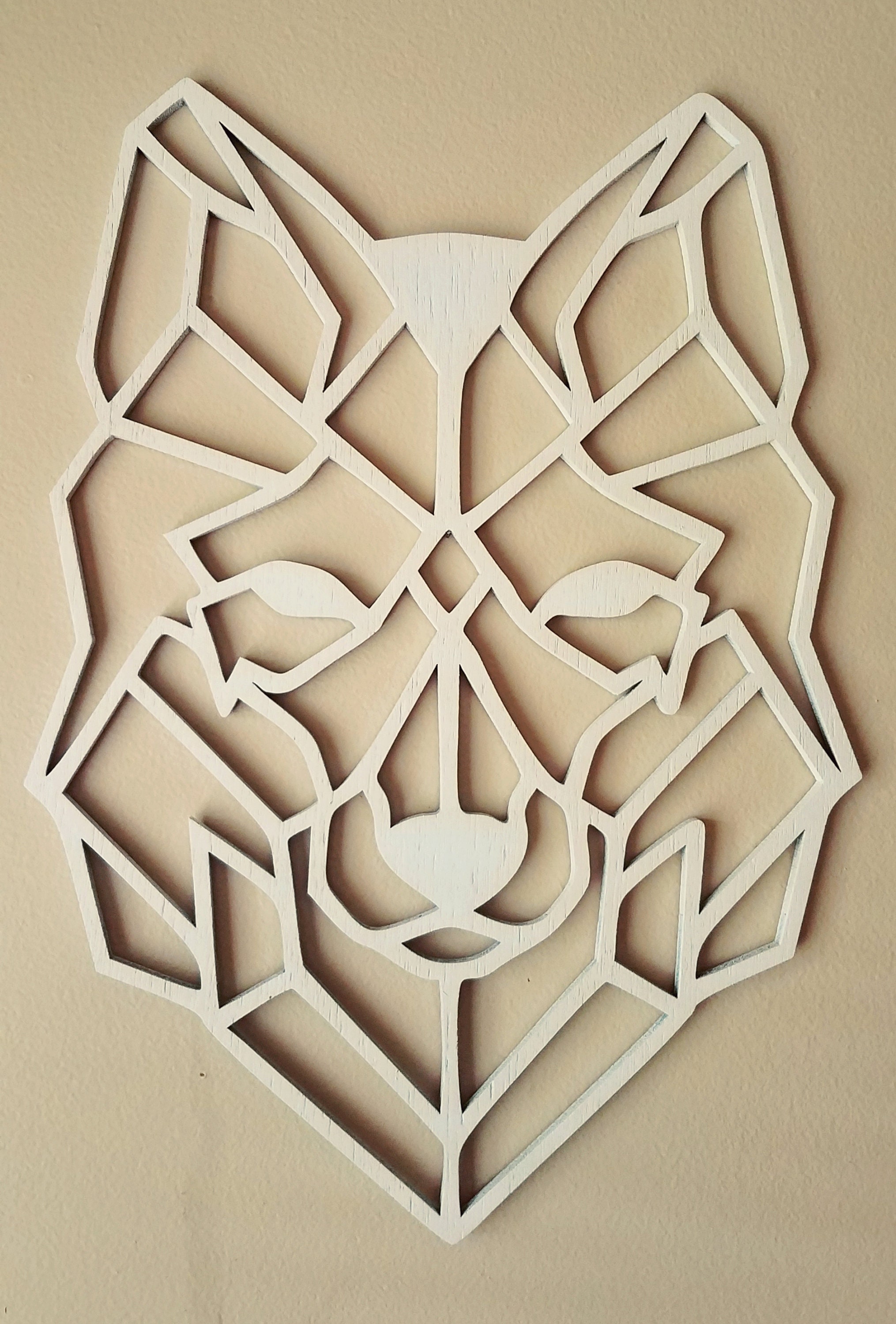 Geometric Wolf Wall Art Wolf Wall Decor Nursery Wall Decor Etsy