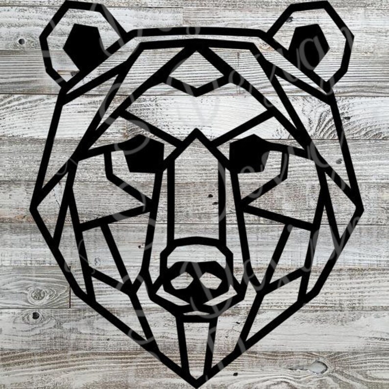 Geometric Bear Wall Art Bear Wall Decor Nursery Decor Etsy