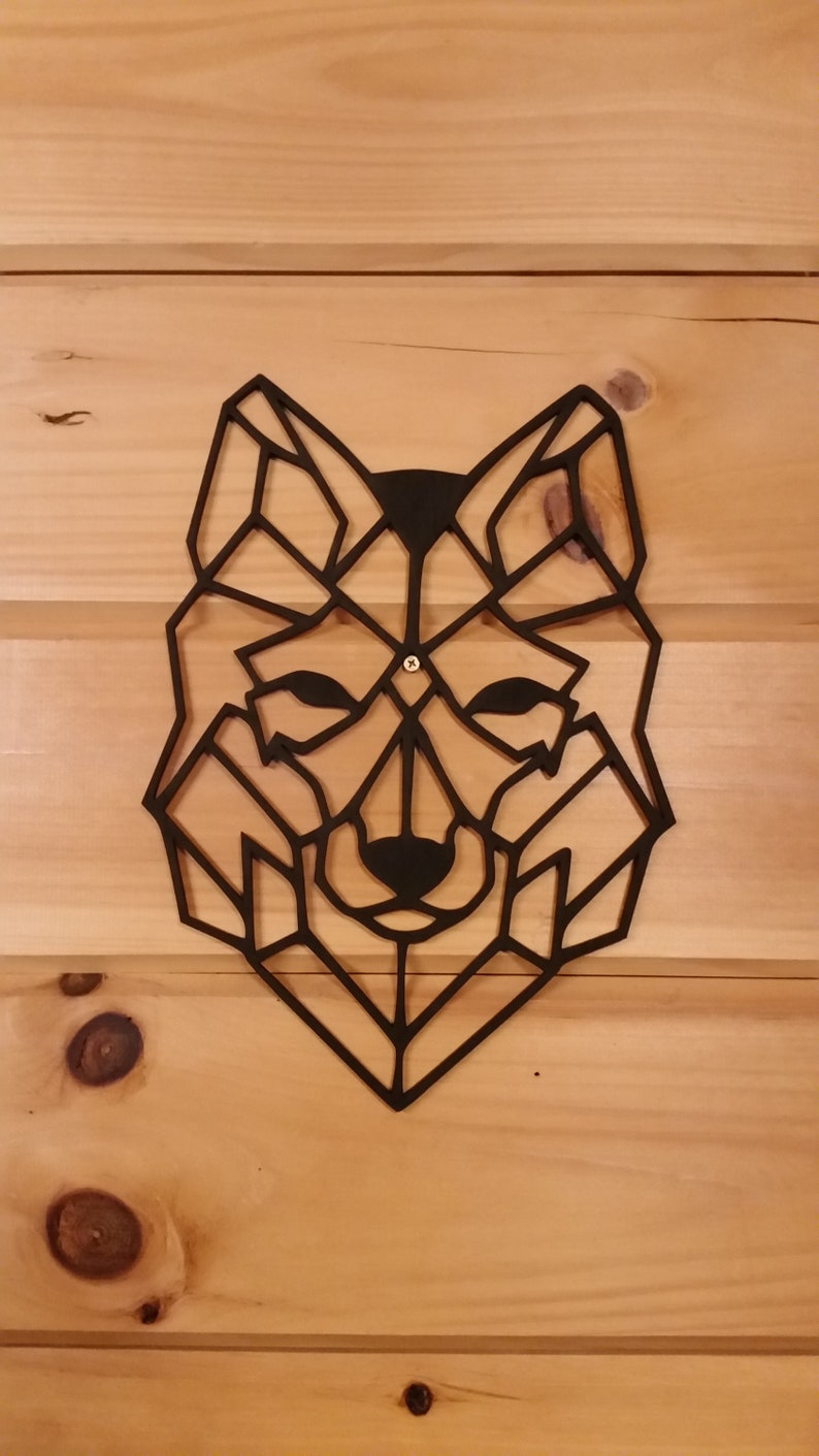 Geometric Wolf Wall Art Wolf Wall Decor Nursery Wall Decor Etsy