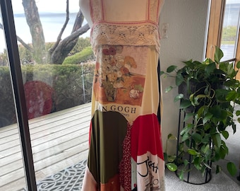 Country cottage style patchwork dress
