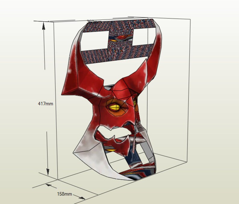 Mask Of Madness Cosplay Dota 2 For Paper Pdo Pdf Format 3d Model