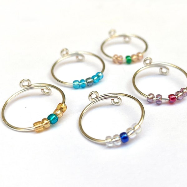 Fidget ring kids, anxiety bead rings for children, worry rings, spinner ring, daughter, son, stress relief