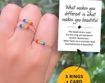 Autism Awareness ring pack, gifts for her