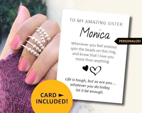 Fidget Ring Sister Gift Girls Gifts Sisters Anxiety Rings