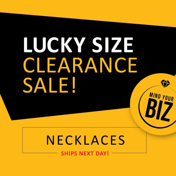 Lucky size necklace clearance sale, sale items with free shipping, discount jewelry, necklaces