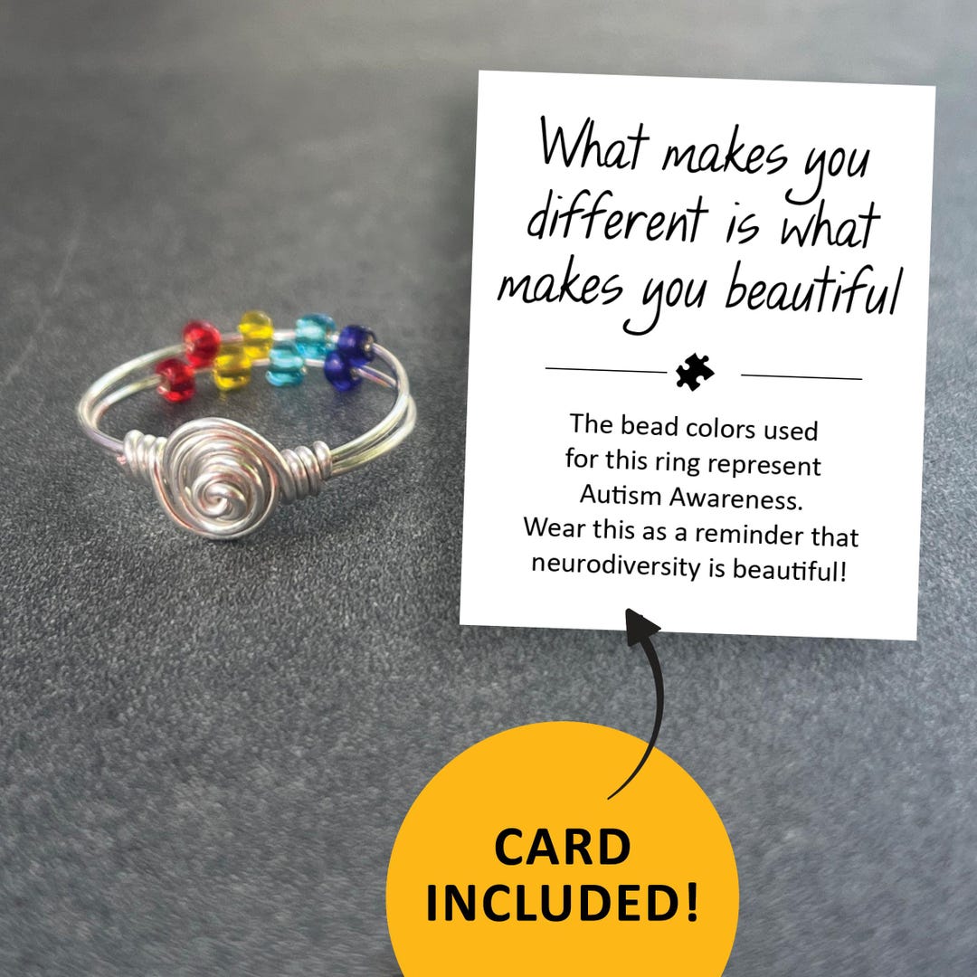 Autism Awareness Ring, Celebrate Neurodiversity - Etsy