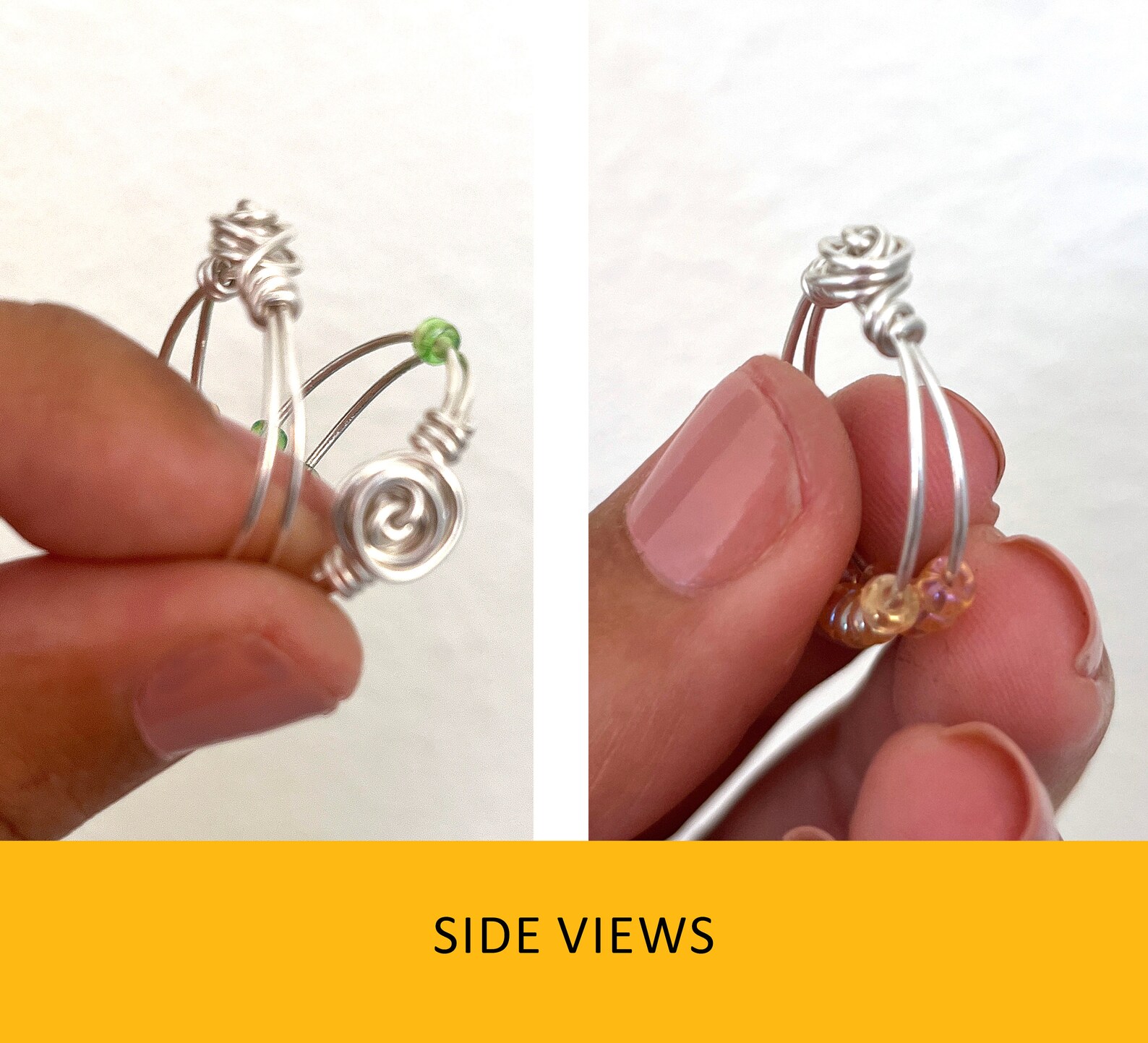 Flower Fidget Ring, Sterling Silver Rings, Wire Rose - Etsy
