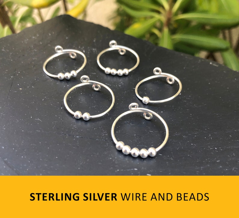Fidget Ring, Sterling Silver, Dainty Rings for Women, Adjustable - Etsy