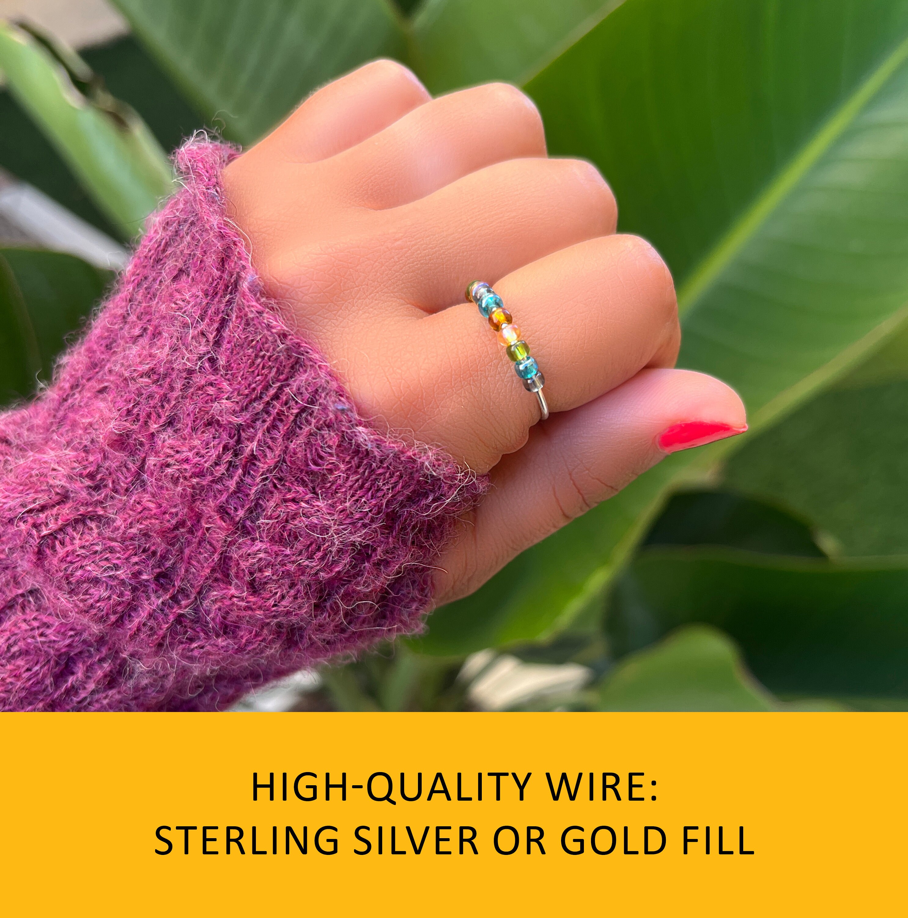 Adjustable Fidget Ring Boho Chic Colors Anxiety Rings - Etsy