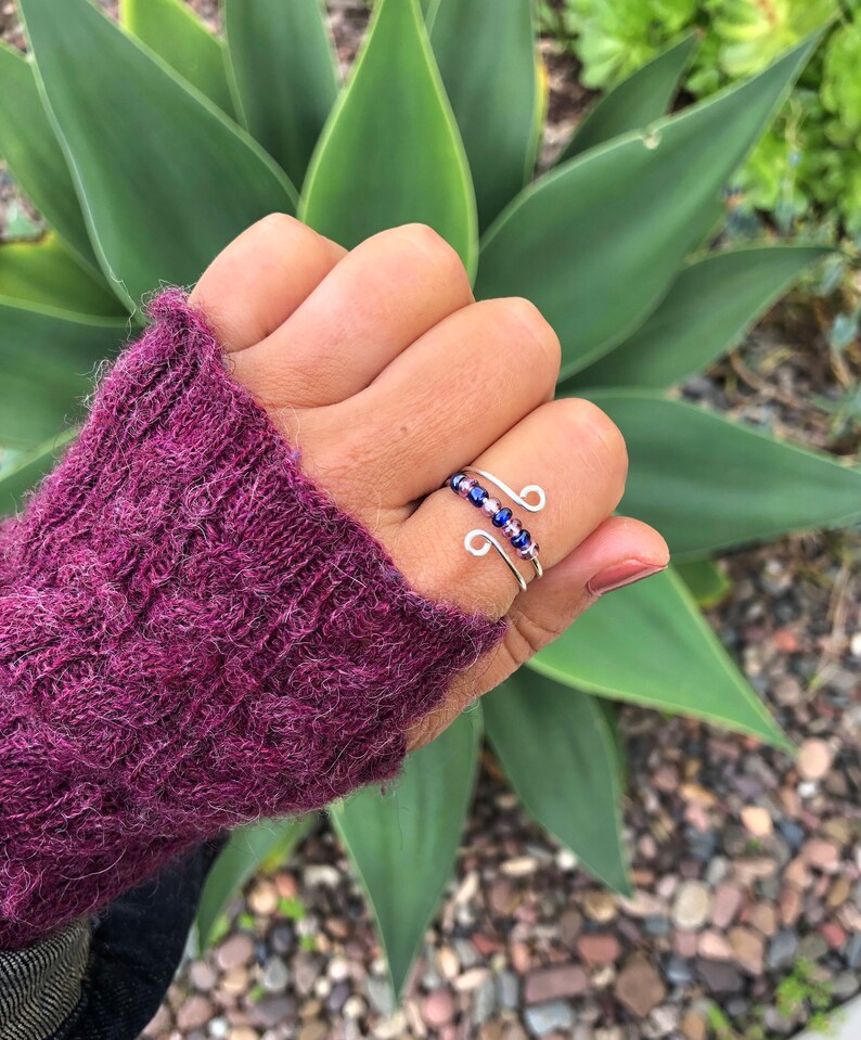 Fidget Ring Set of 2 Anxiety Rings Worry Rings Spinner Etsy