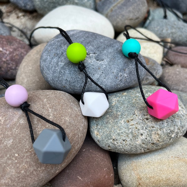 Fidget necklace, silent, silicone necklaces, sensory toys, anxiety relief, stim, ADHD, autism, adults, quiet cute