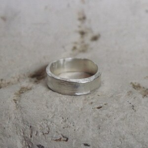 Textured sterling silver ring