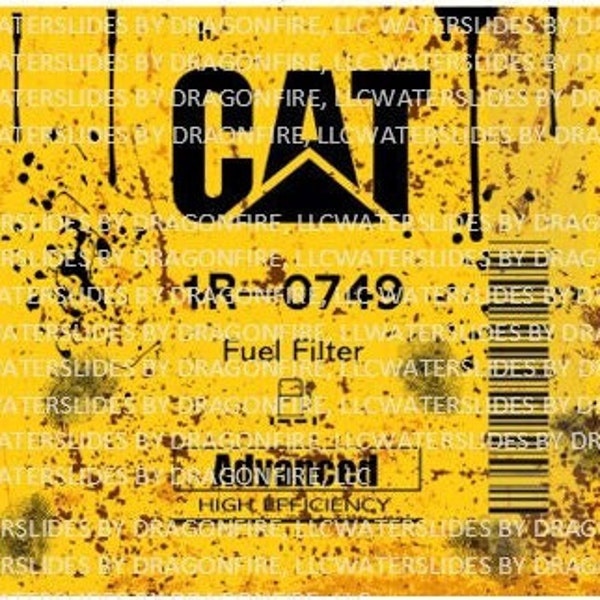 Oil Filter  Yellow Grunge Digital Download