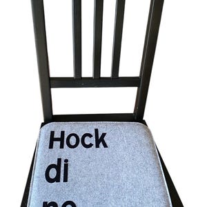 Chair cushions with sayings