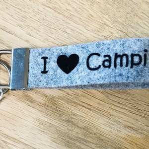 Keyring Felt Camping