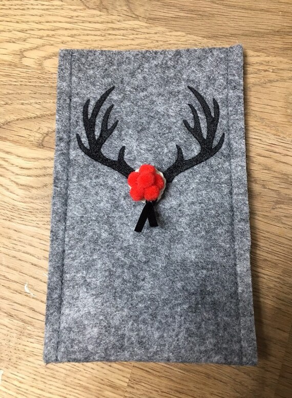 Handyhulle Mit Hirschgeweih Und Bollenhut Etsy 