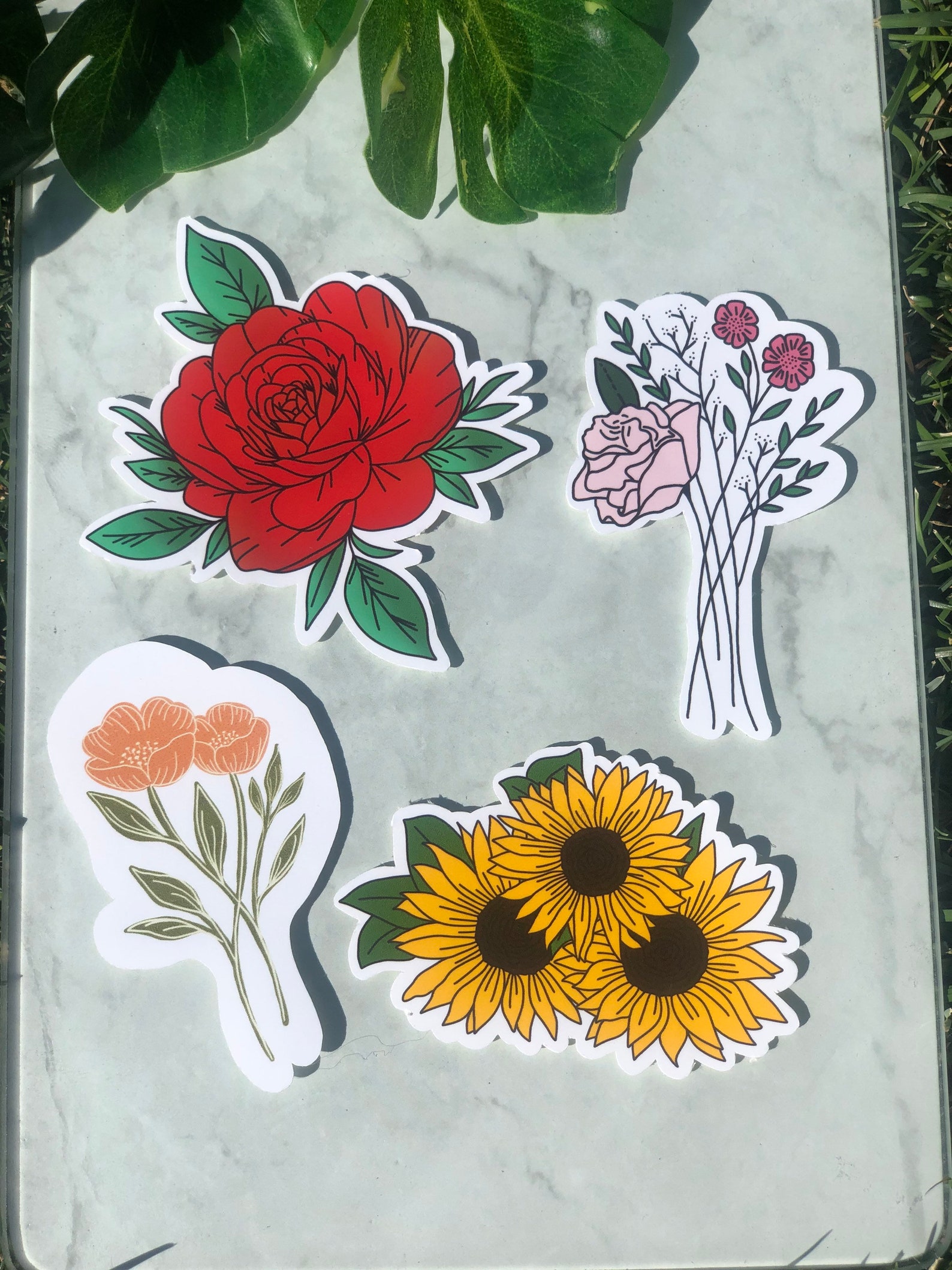Stickers Floral Pack Etsy