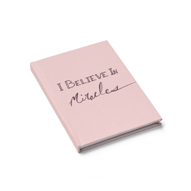 I Believe In Miracles Pink Journal, Inspirational Prayer Journal for Her, New Year's Motivational Goal Journal image 4