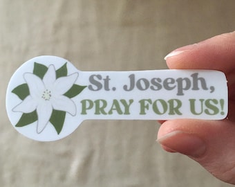 St. Joseph Sticker: Catholic Gift, Waterproof Vinyl Sticker