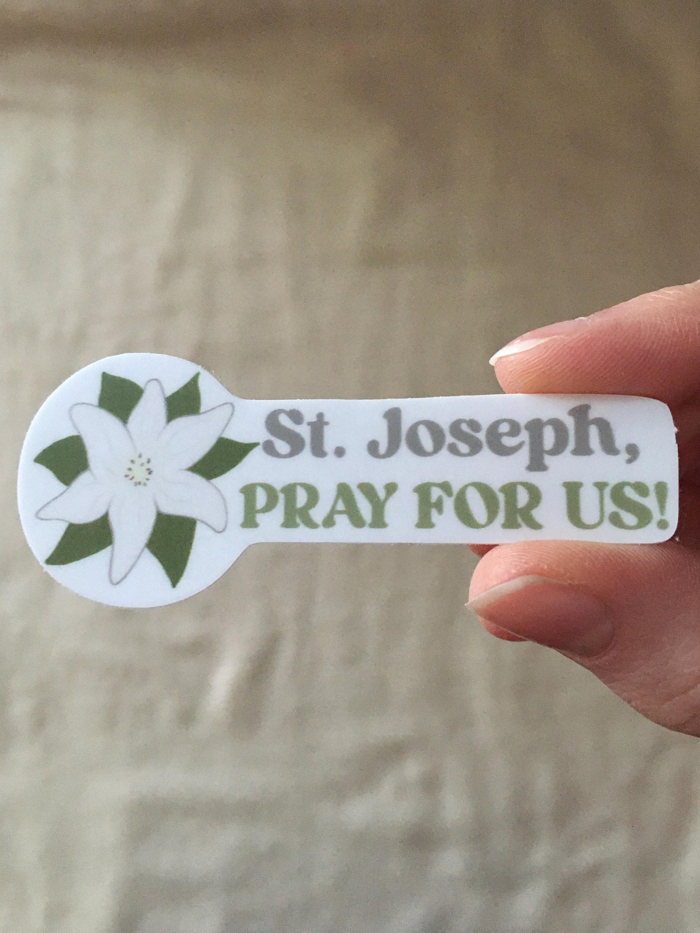 Stephen Joseph Sticker St. Joseph Sticker: Catholic Gift, Waterproof Vinyl Sticker - Etsy