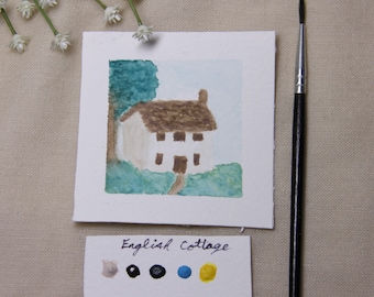 English Cottage Mini Painting Kit, Beginner Watercolor Mini Paint Kit, Cottagecore Watercolor Painting, Paint Party Favor, Garden Party Gift