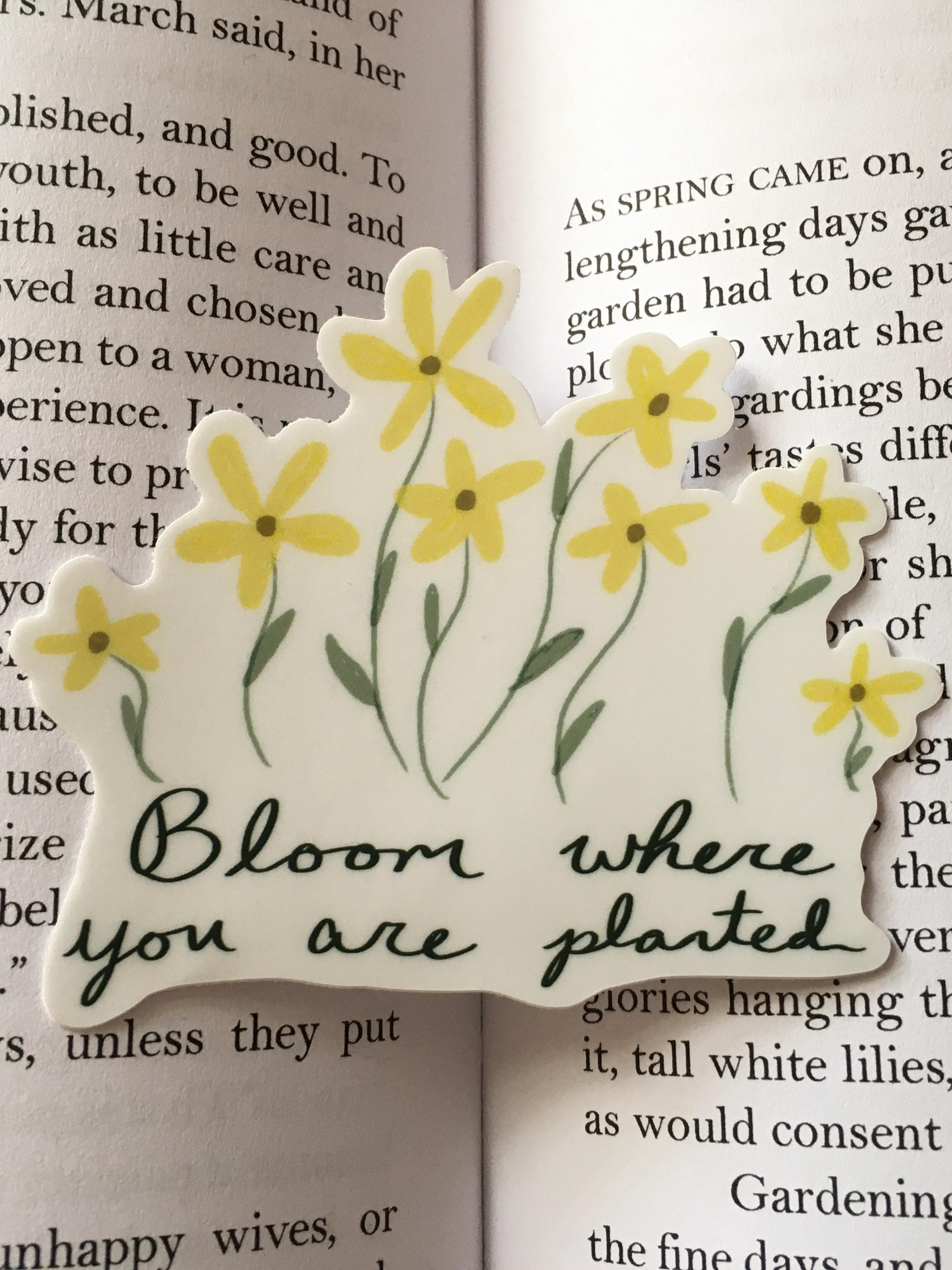 Floral Inspirational Quote Sticker - Waterproof Wildflower Decal - Etsy