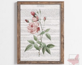 Anne of Green Gables Vintage Floral Quote Print (Digital Download)