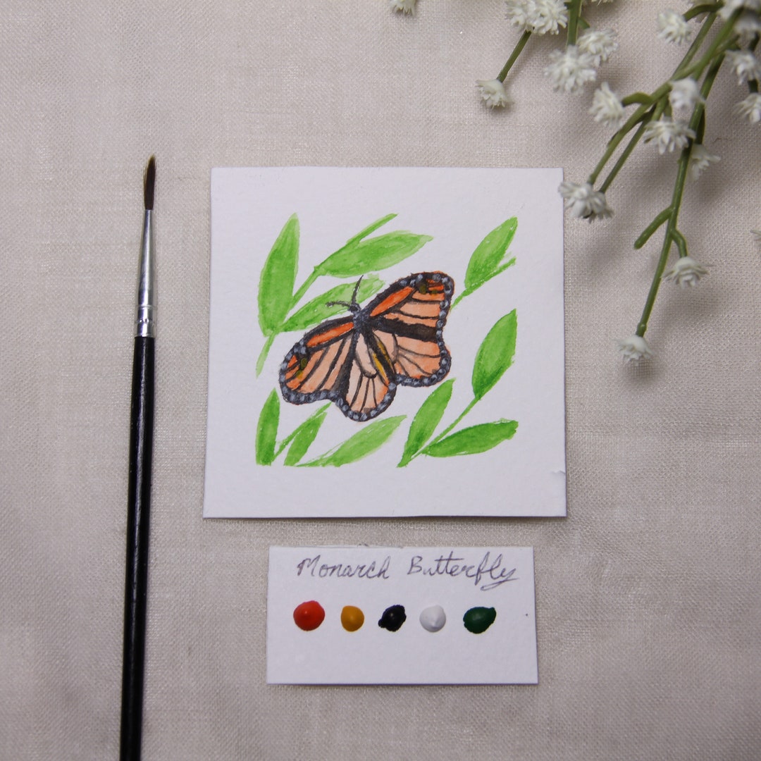 Monarch Butterfly Mini Watercolor Painting Kit Art for Adults Easter ...