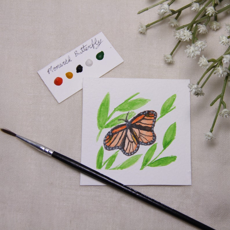 Monarch Butterfly Mini Watercolor Painting Kit Art for Adults Easter ...