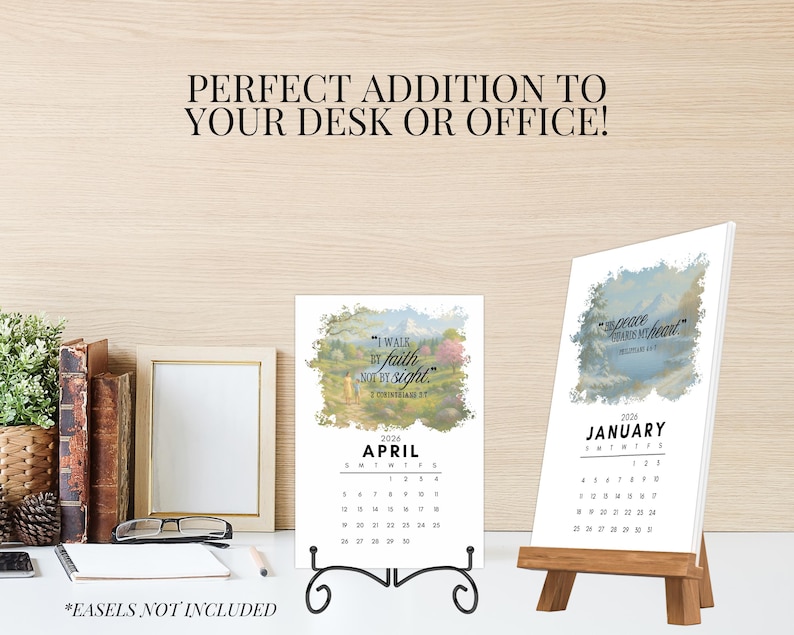2026 Bible Scriptures Printable Calendar Cards JW Christian Supplies ...