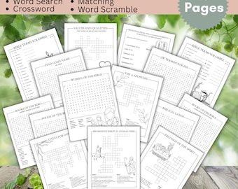 JW BIBLICAL ACTIVITIES Printables, Cross Word Puzzles, Word Search, Word Scramble, Family Worship Night, Personal Study, Christian Kids