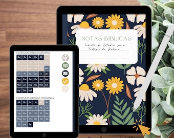 Libreta Digital de Apuntes Bíblicos para Testigos de Jehová JW TJ ESPAÑOL | Goodnotes, Notability etc | Notas Bíblicas Color Azul Amarillo