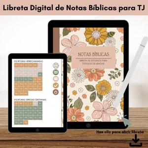 Digitale Bijbelboeken voor Jehová-testen JW TJ ESPAÑOL | Goodnotes, Opmerkelijkheid enz. | Notas Bíblicas Naranja Floreado