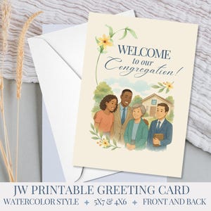 JW Greeting Cards Printable Welcome to our Congregation JW Gifts