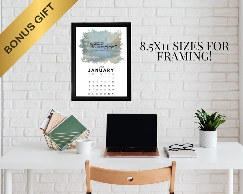 2026 Bible Scriptures Printable Calendar Cards JW Christian Supplies ...